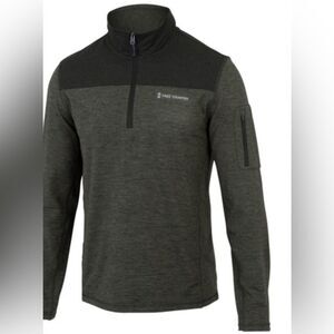 Free Country Men's Sueded 1/4 Zip Pullover Sweater Green XL NWT